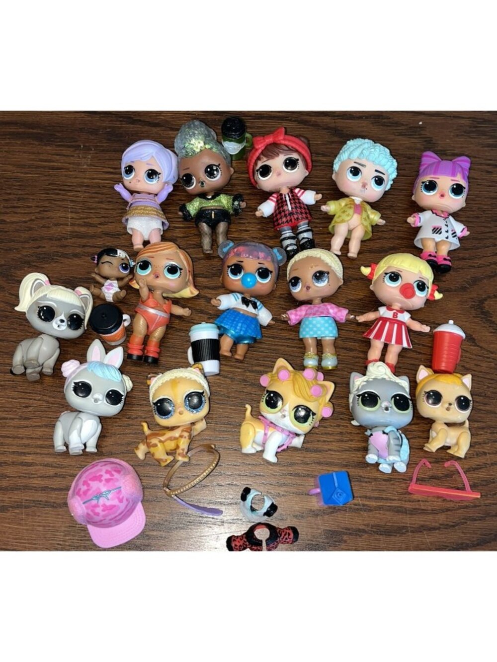Lot LOL Surprise Dolls Babies Pets & Accessories 10 Dolls 6 Animals Lil Sister
